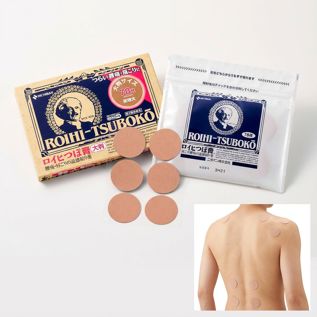 Step by step application guide for Roihi Tsuboko Large Warming Patches