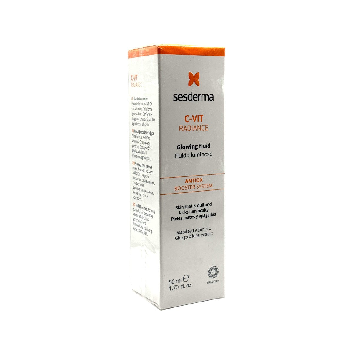 Sesderma C-VIT Radiance Glowing Fluid packaging side view