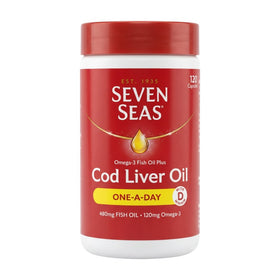 Seven Seas Cod Liver Oil Plus One-A-Day 120 Capsules