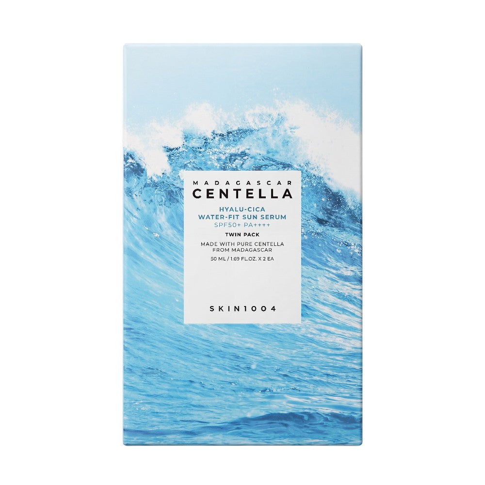 SKIN1004 Madagascar Centella Hyalu-Cica Water-Fit Sun Serum Twin Pack – Front Box