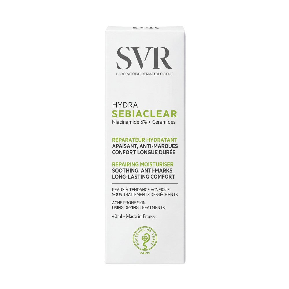SVR Sebiaclear Hydra Repairing Moisturiser 40ml – Box Front