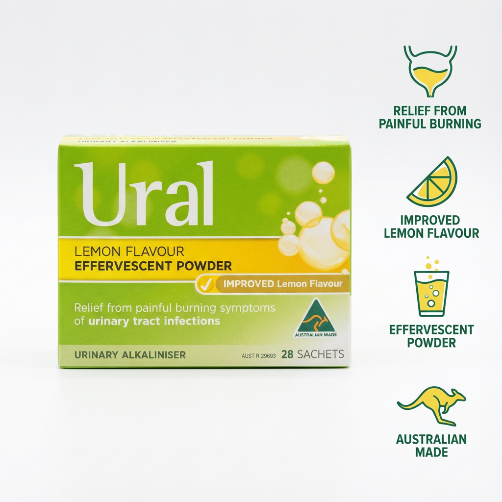 Ural Lemon Effervescent Powder – Key Benefits Packaging