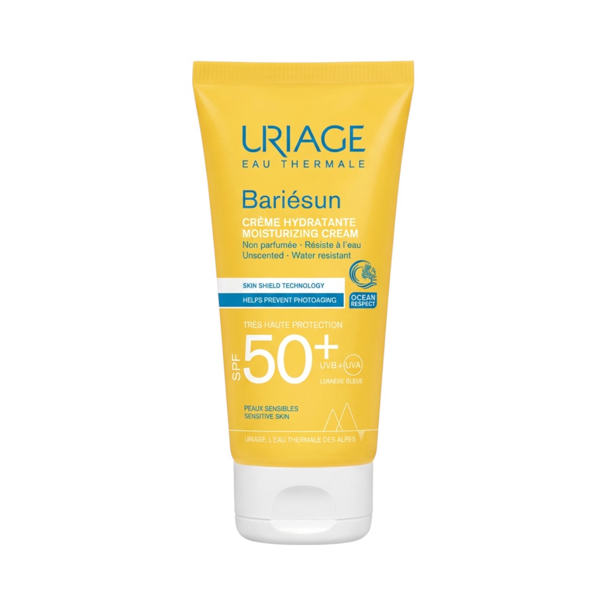 Uriage Bariésun Moisturizing Cream SPF 50+ Unscented – Front (Tube)