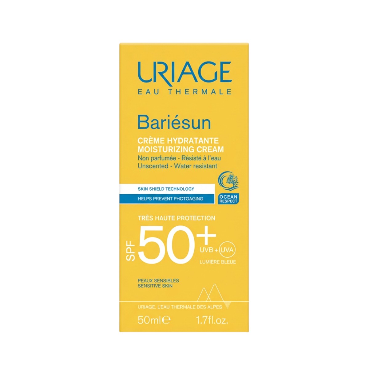 Uriage Bariésun Moisturizing Cream SPF 50+ Unscented – Front (Box)