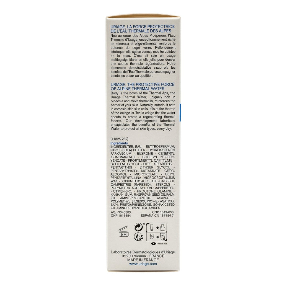 Uriage Xémose Face Cream 40ml – side