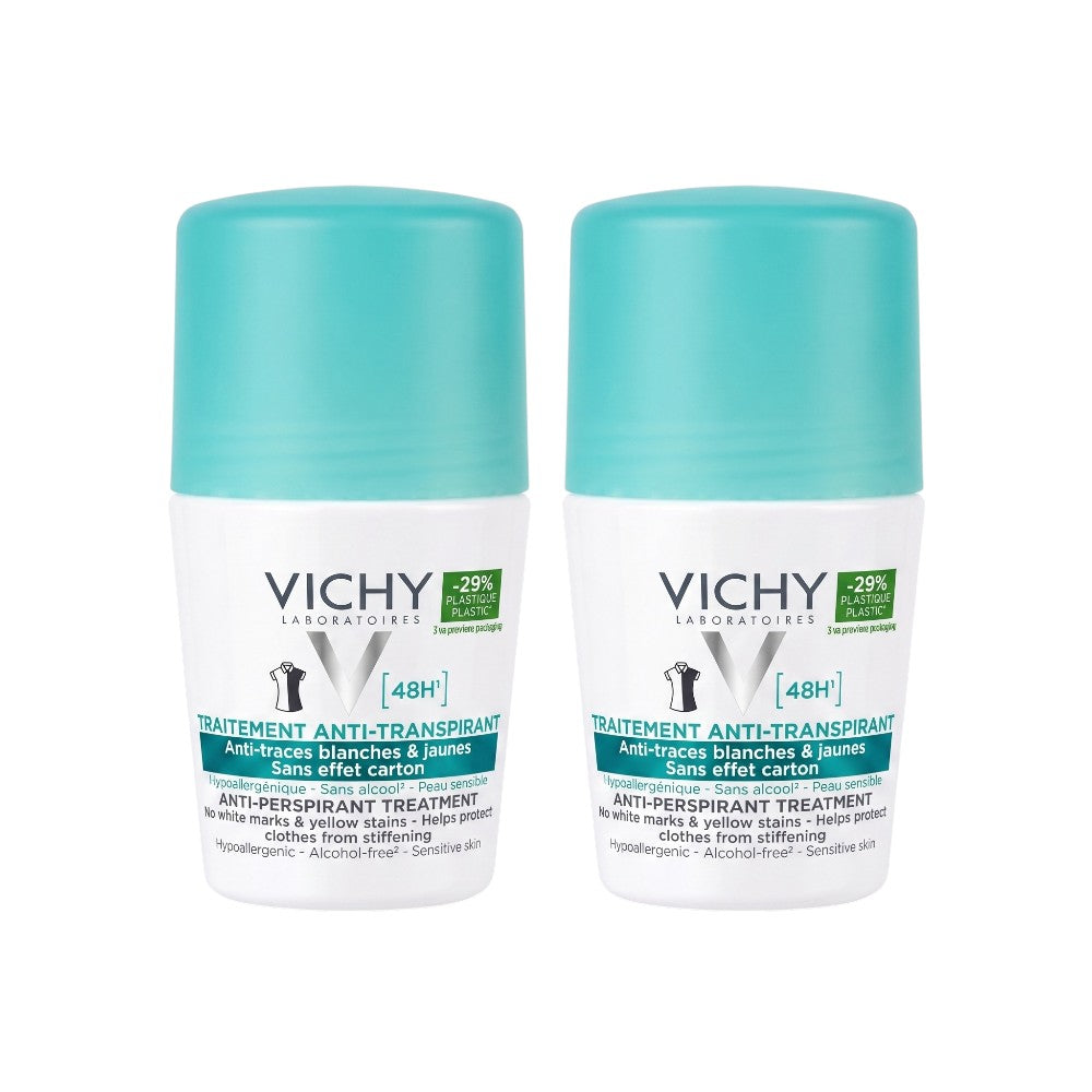 Vichy Anti-Perspirant Roll-On Sensitive Skin 48H 2x50ml – Set