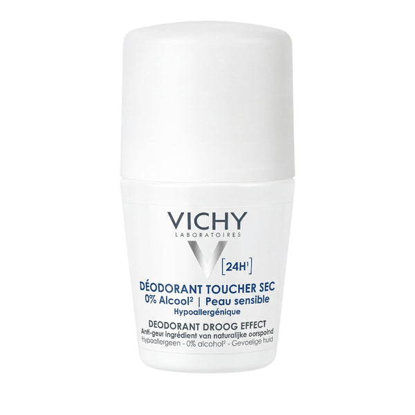 Vichy Deodorant Dry Effect Roll-On 24H Sensitive Skin – Front