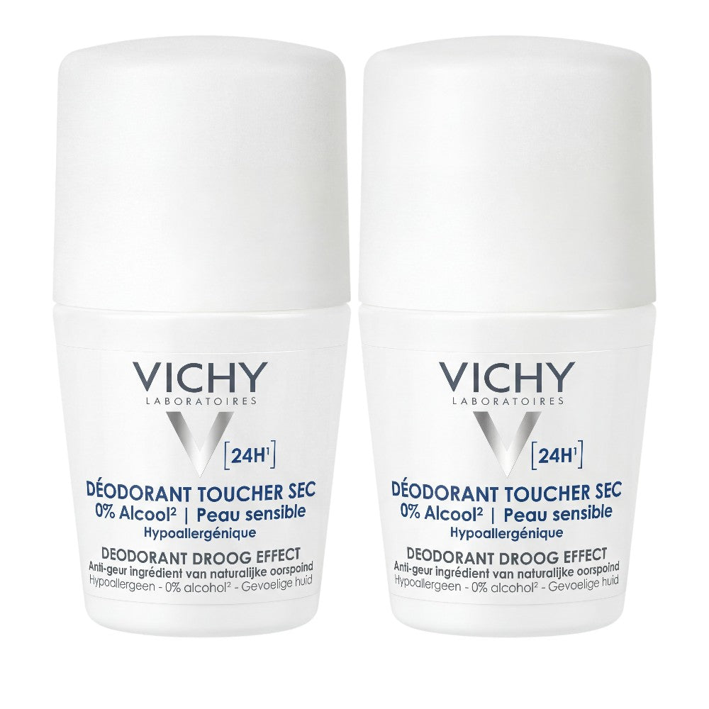 Vichy Dry Effect Roll-On 24H Twin Pack 2x50ml – Front View