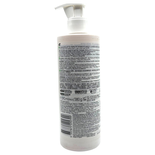 Vichy Dercos Anti-Dandruff DS Shampoo back label ingredients