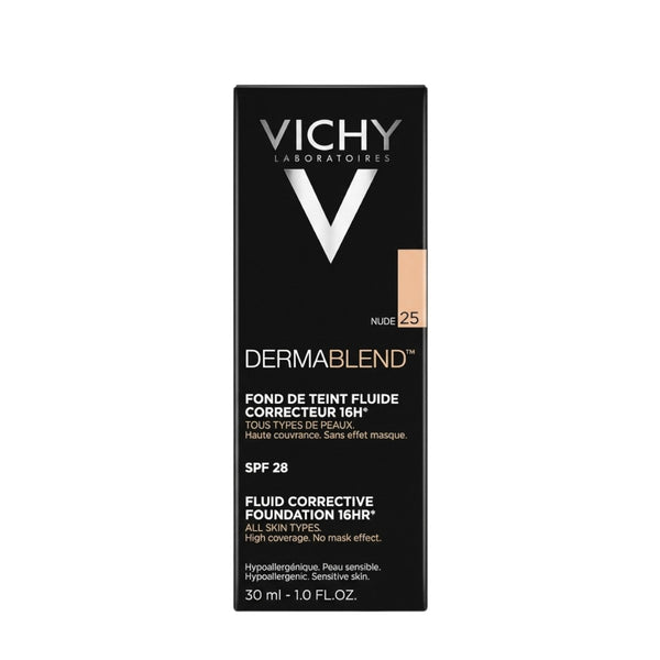 Vichy Dermablend Fluid Foundation Shade 25 Nude – Front