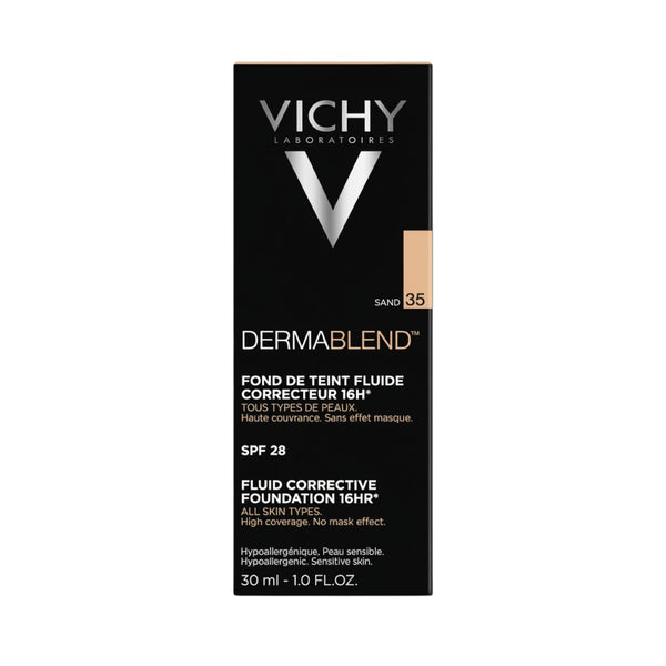 Vichy Dermablend Fluid Foundation SPF 28 35 Sand 30ml – Box Front