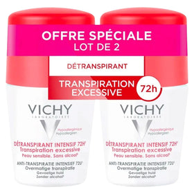 Vichy Détranspirant Intensif 72H Anti-Perspirant Roll-On (2-Pack) 2×50ml