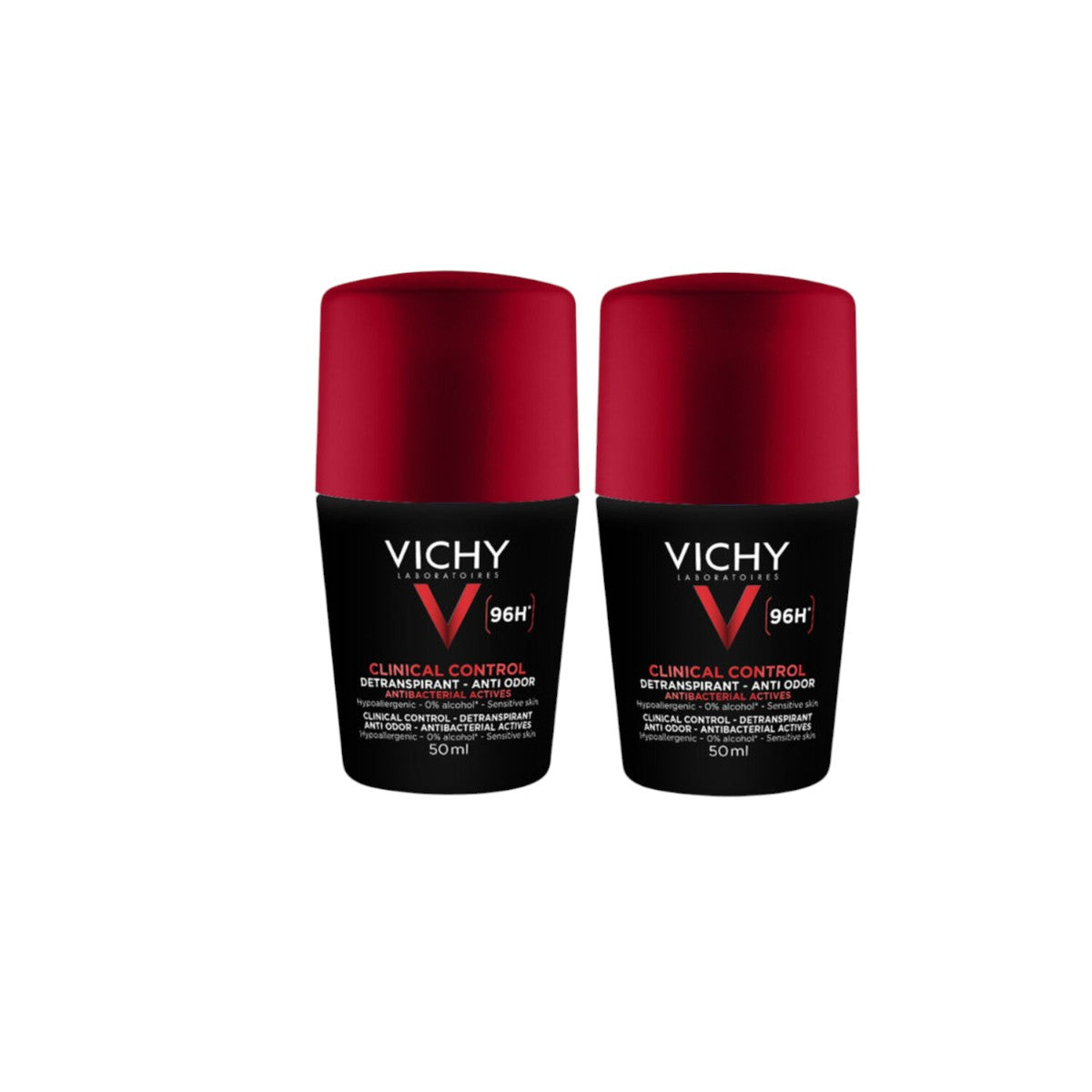 Vichy Homme Clinical Control 96H 2 Pack – Front