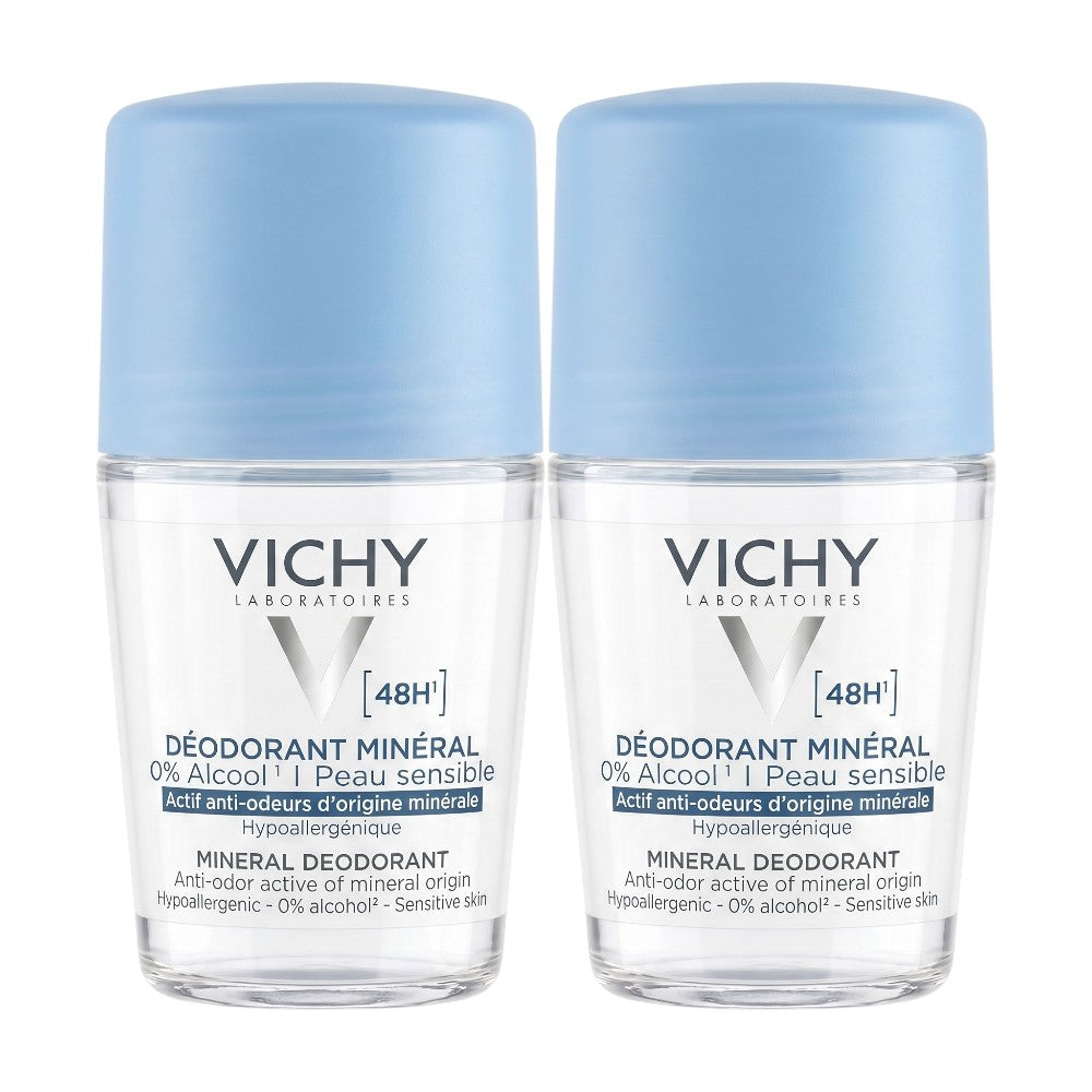 Vichy Mineral Deodorant 48H Sensitive Skin 2 Pack – Front