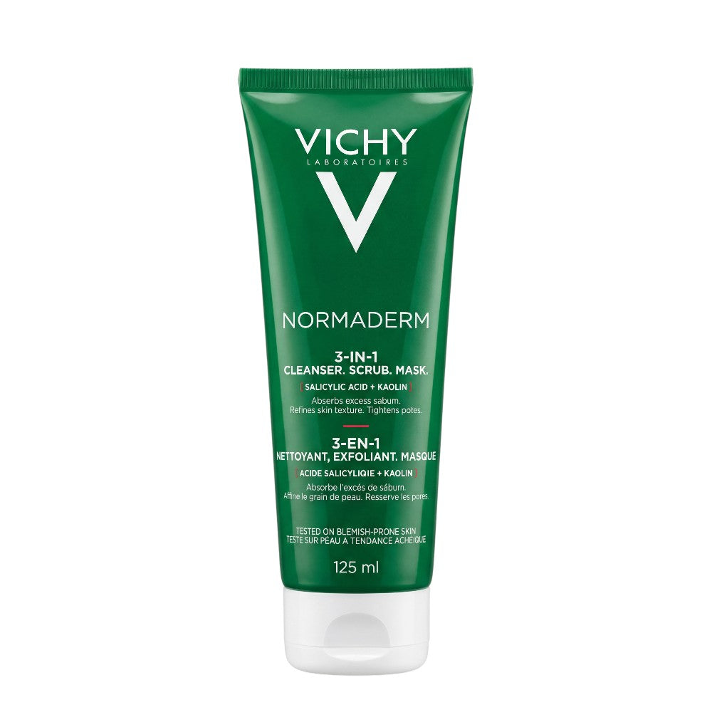 Vichy Normaderm 3-in-1 Cleanser Scrub Mask 125 ml – Front