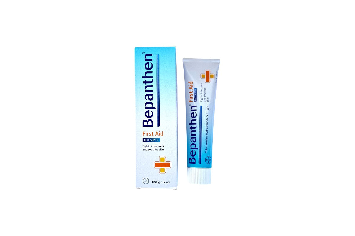 Bepanthen First Aid Antiseptic Cream 100g – fast-healing antibacterial skin protection by Upolife”