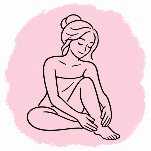 Woman gently massaging her foot