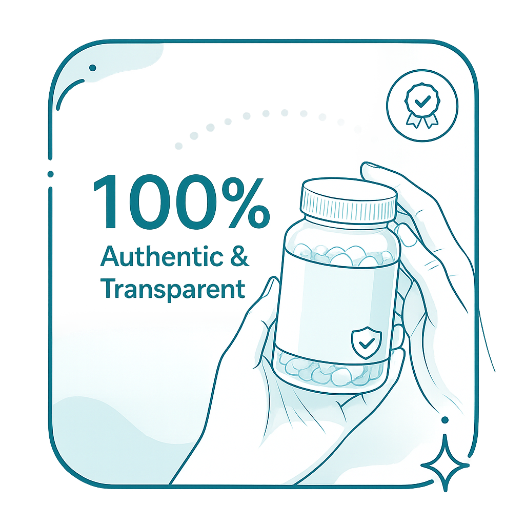 100% Authentic & Transparent