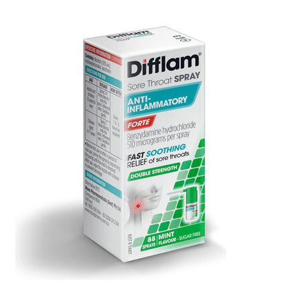 Difflam Forte 15ml Sore Throat Spray – Fast Anti-Inflammatory Relief | Mint Flavour | UpoLife®