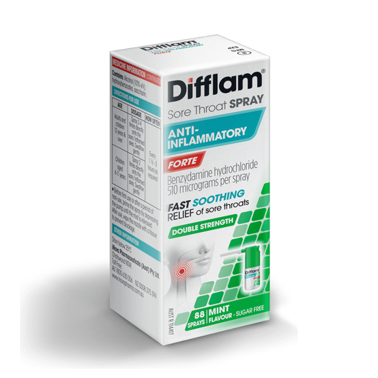 Difflam Forte 15ml Sore Throat Spray – Fast Anti-Inflammatory Relief | Mint Flavour | UpoLife®