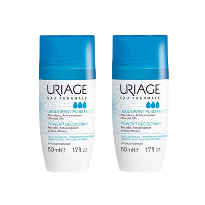 Uriage Power 3 Deodorant Roll-On 50ml × 2 – Long-Lasting Anti-Odor & Antiperspirant | UpoLife®