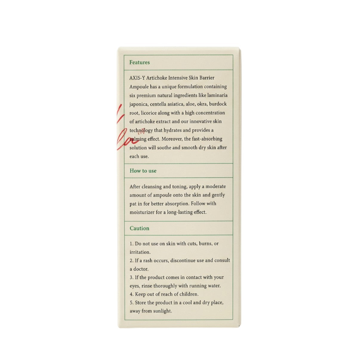 AXIS-Y Artichoke Intensive Skin Barrier Ampoule – How to use