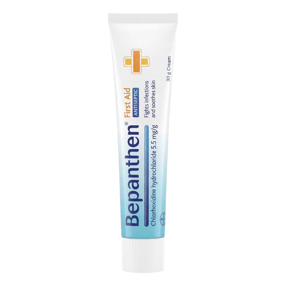 Bepanthen First Aid Antiseptic Cream 30g – Front tube