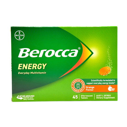 Berocca Energy Orange 45 Tablets – Front