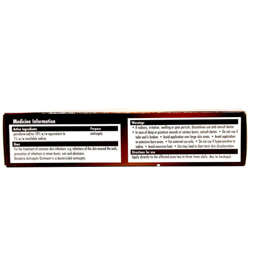 Betadine Antiseptic Ointment 25g active ingredients, uses, warnings, directions