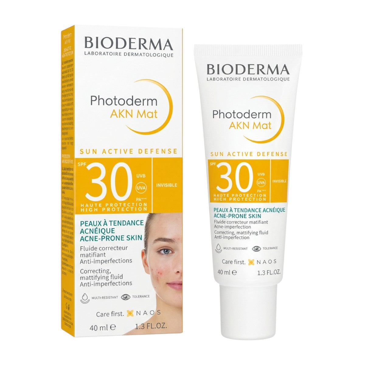 Bioderma Photoderm AKN Mat SPF 30 – Box and Tube