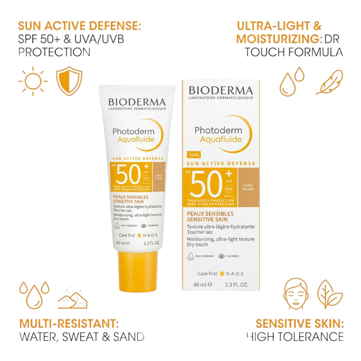 Bioderma Photoderm Aquafluide SPF50+ Golden – Texture