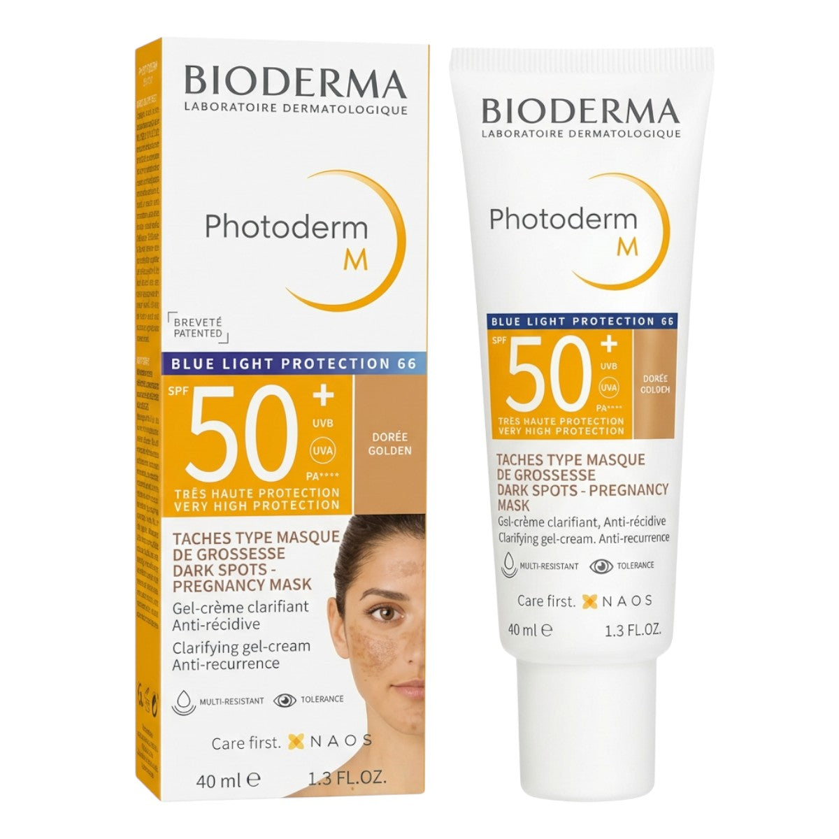 Bioderma Photoderm M SPF50+ Dorée Golden – Tube & Box