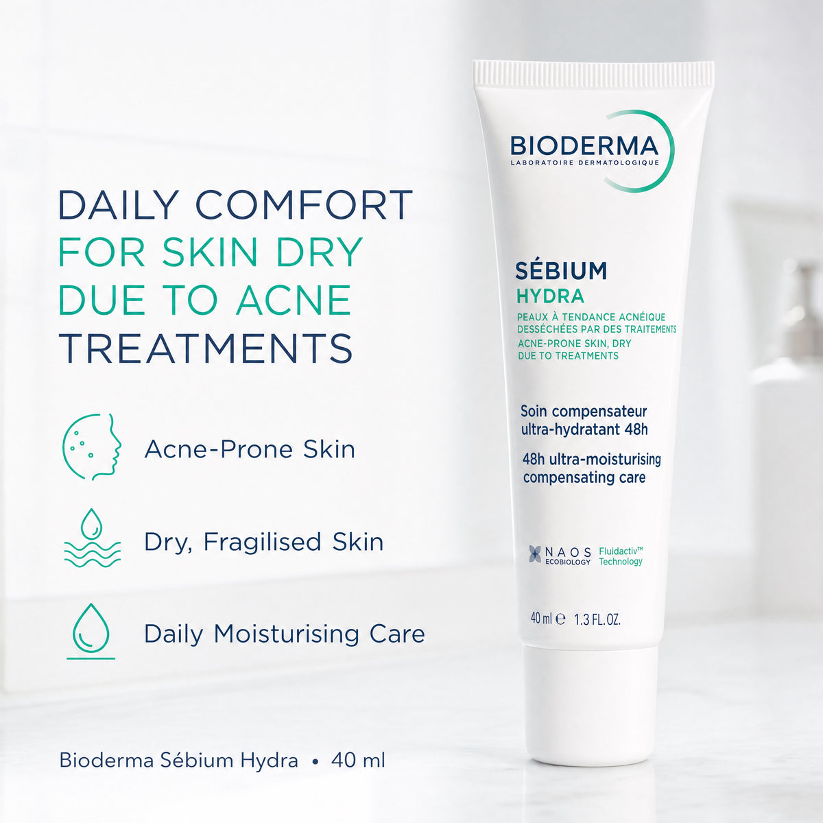 Bioderma Sébium Hydra – Moisturizer for Acne-Prone Skin Dry from Treatments