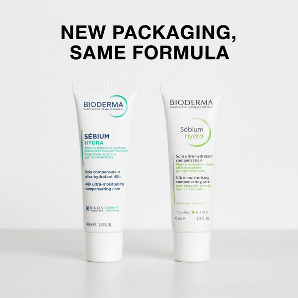 Bioderma Sebium Hydra old and new packaging comparison same formula redesigned tube