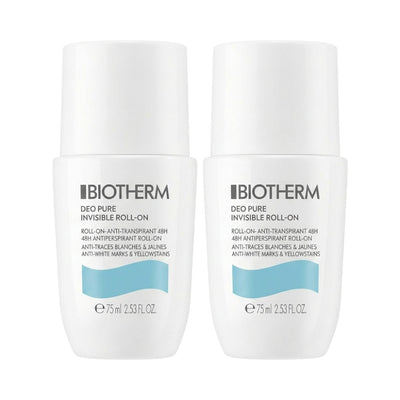 Biotherm Deo Pure Invisible Roll-On Anti-Perspirant 48H 2-Pack (2 x 75ml)