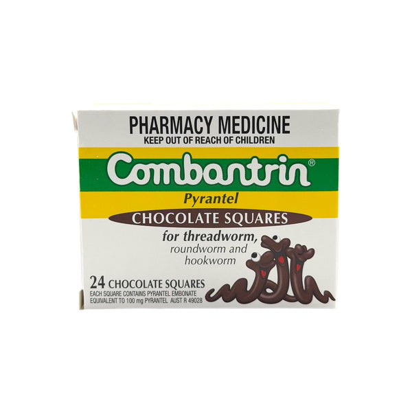 Combantrin Chocolate Squares – Front