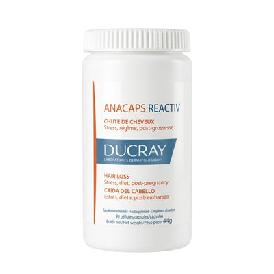 Ducray Anacaps Reactiv Hair Vitality Capsules – 90 Capsules (3-Month Supply)