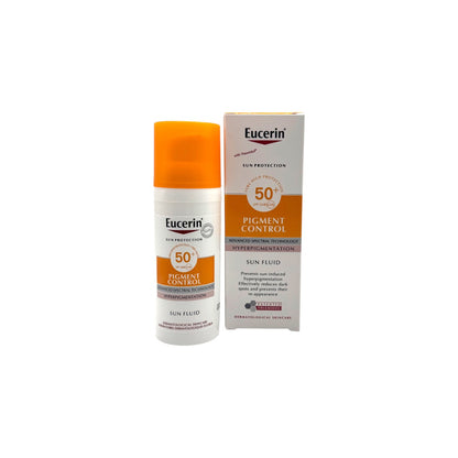 Eucerin Pigment Control SPF 50+ Sun Fluid with box
