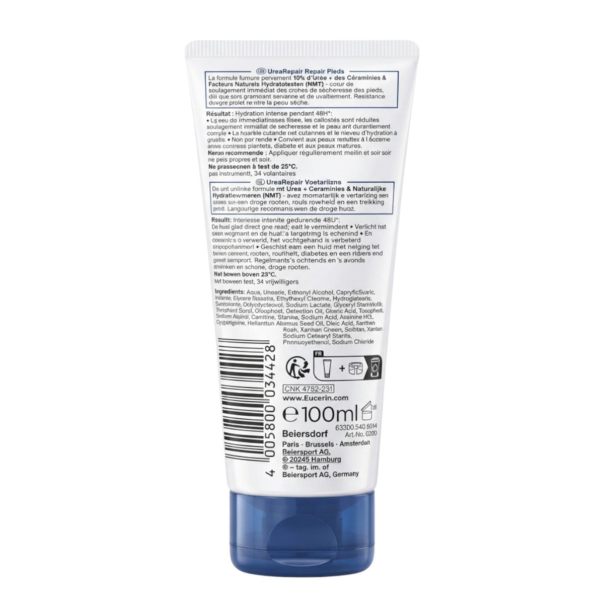 Eucerin UreaRepair Foot Cream 10% Urea 100ml – Back