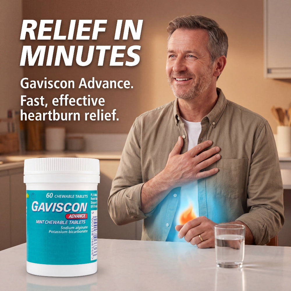 Gaviscon Advance Mint Chewable Tablets – In Hand