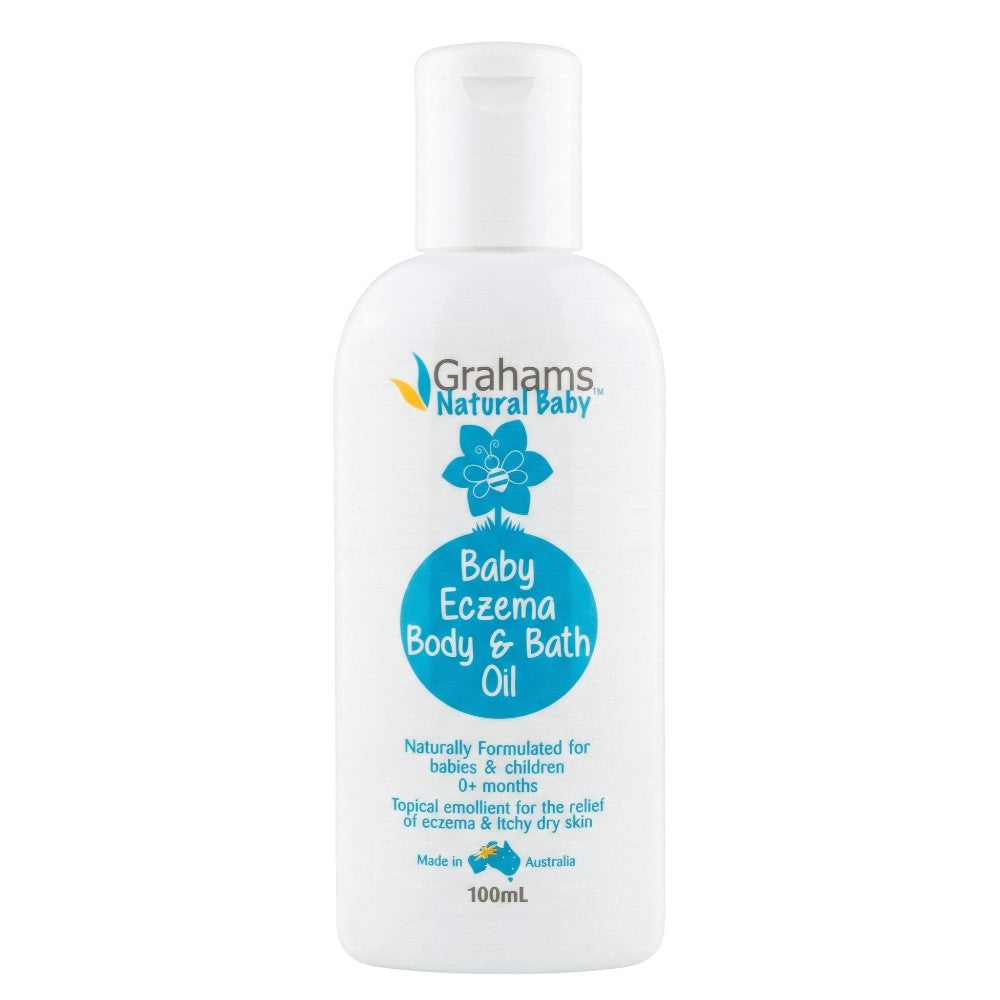Grahams Natural Baby Eczema Body & Bath Oil 100mL – Front