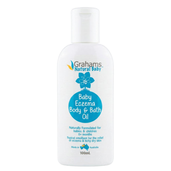 Grahams Natural Baby Eczema Body & Bath Oil 100mL – Front