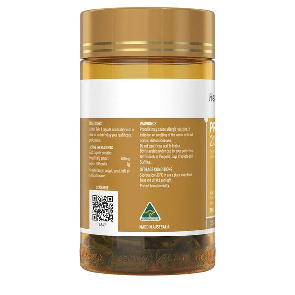 Healthy Care Propolis 2000 High Strength Capsules – Back
