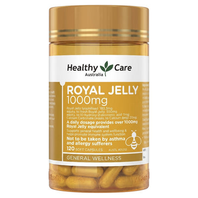 Healthy Care Royal Jelly 1000mg Soft Capsules 120 Count