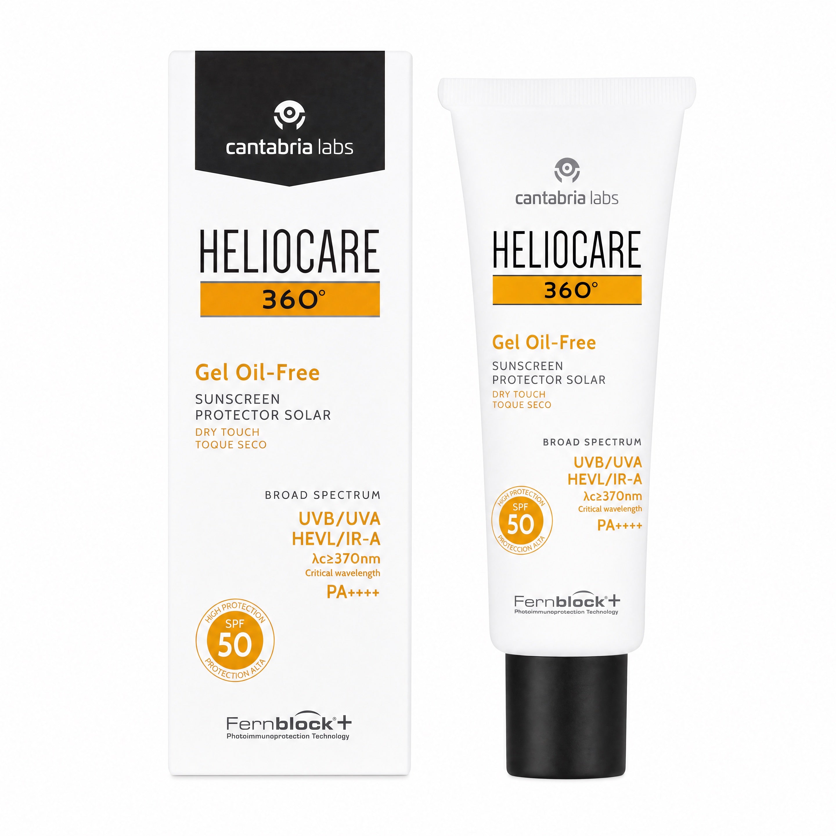 Heliocare 360 Gel Oil-Free SPF 50 Sunscreen – Tube and Box