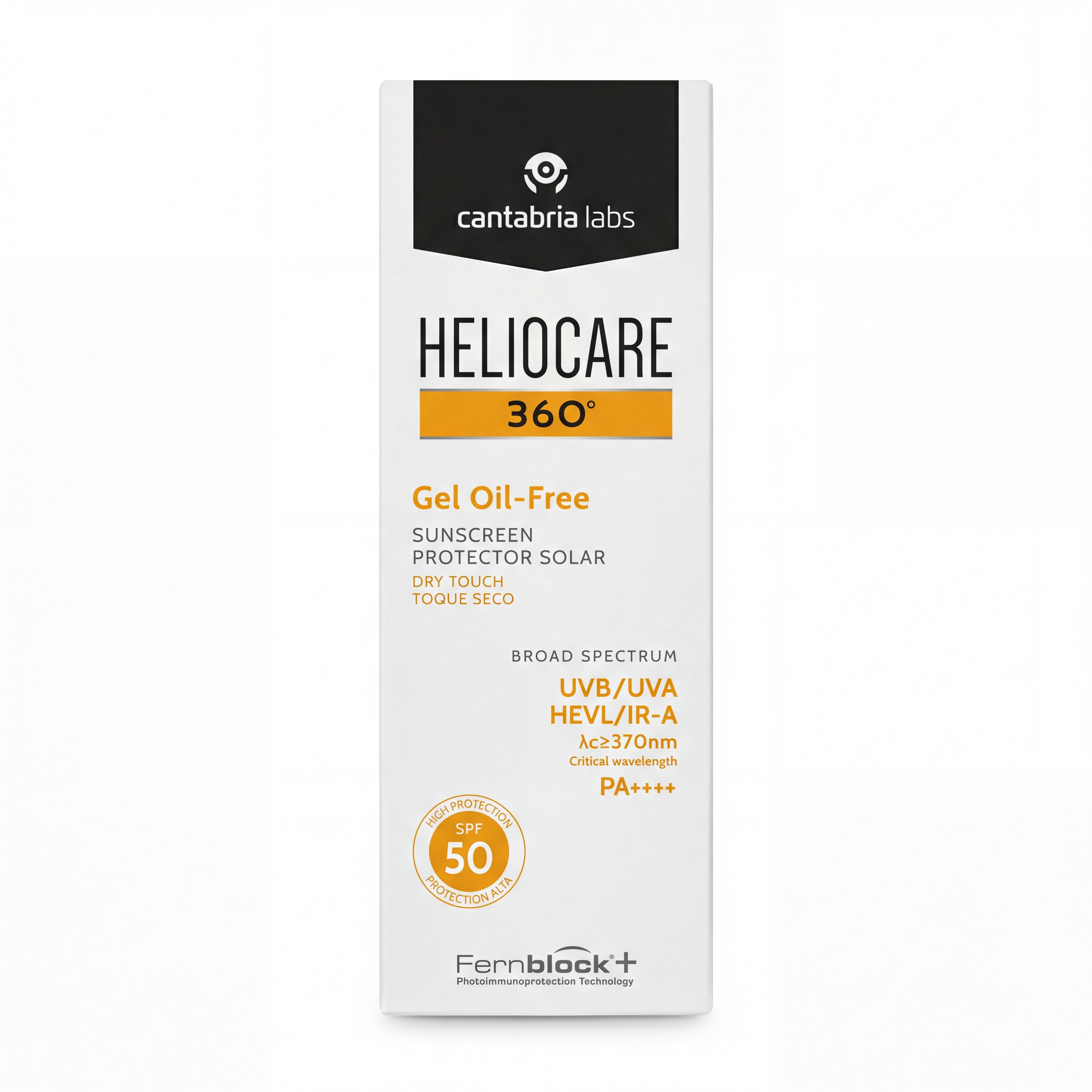Heliocare 360 Gel Oil-Free SPF 50 Sunscreen – Front Box