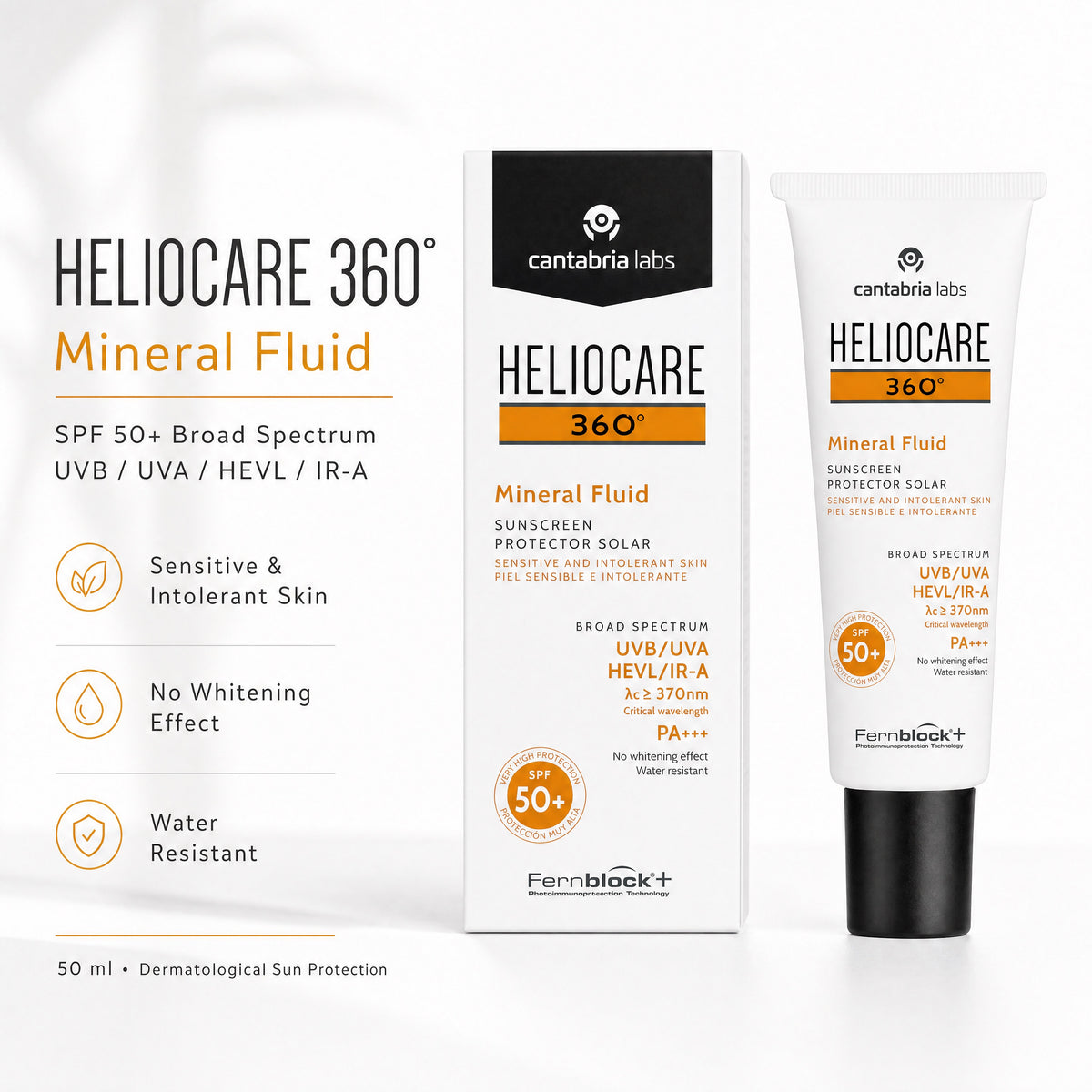 Heliocare 360 Mineral Fluid SPF 50+ – Mineral Sunscreen Benefits