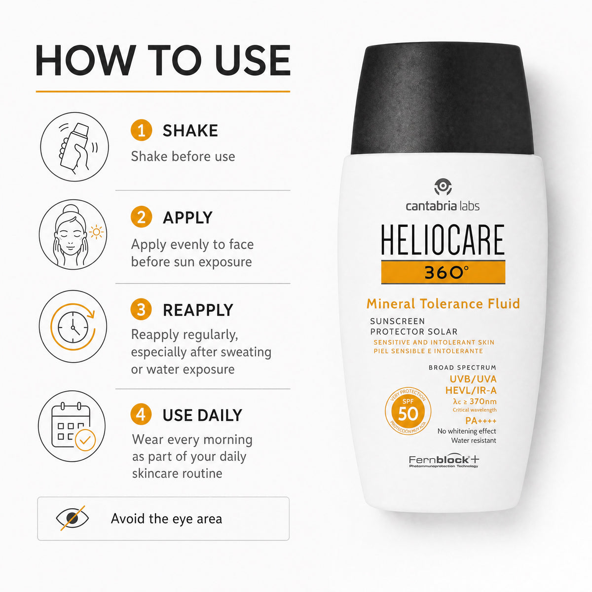 Heliocare 360 Mineral Tolerance Fluid – How to Use