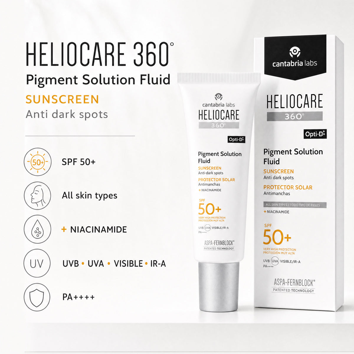Heliocare 360 Pigment Solution Fluid SPF 50+ – Sun Protection Benefits