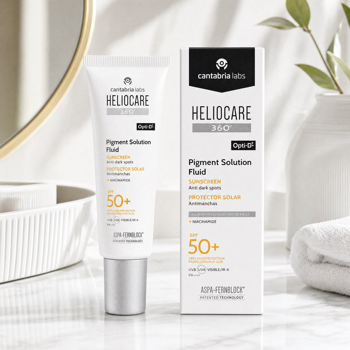 Heliocare 360 Pigment Solution Fluid SPF 50+ – Lifestyle Display